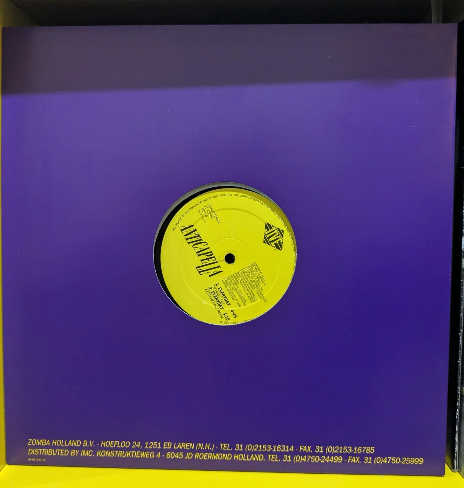 Anticapella - Everyday (Remixes) (12") - Image 3