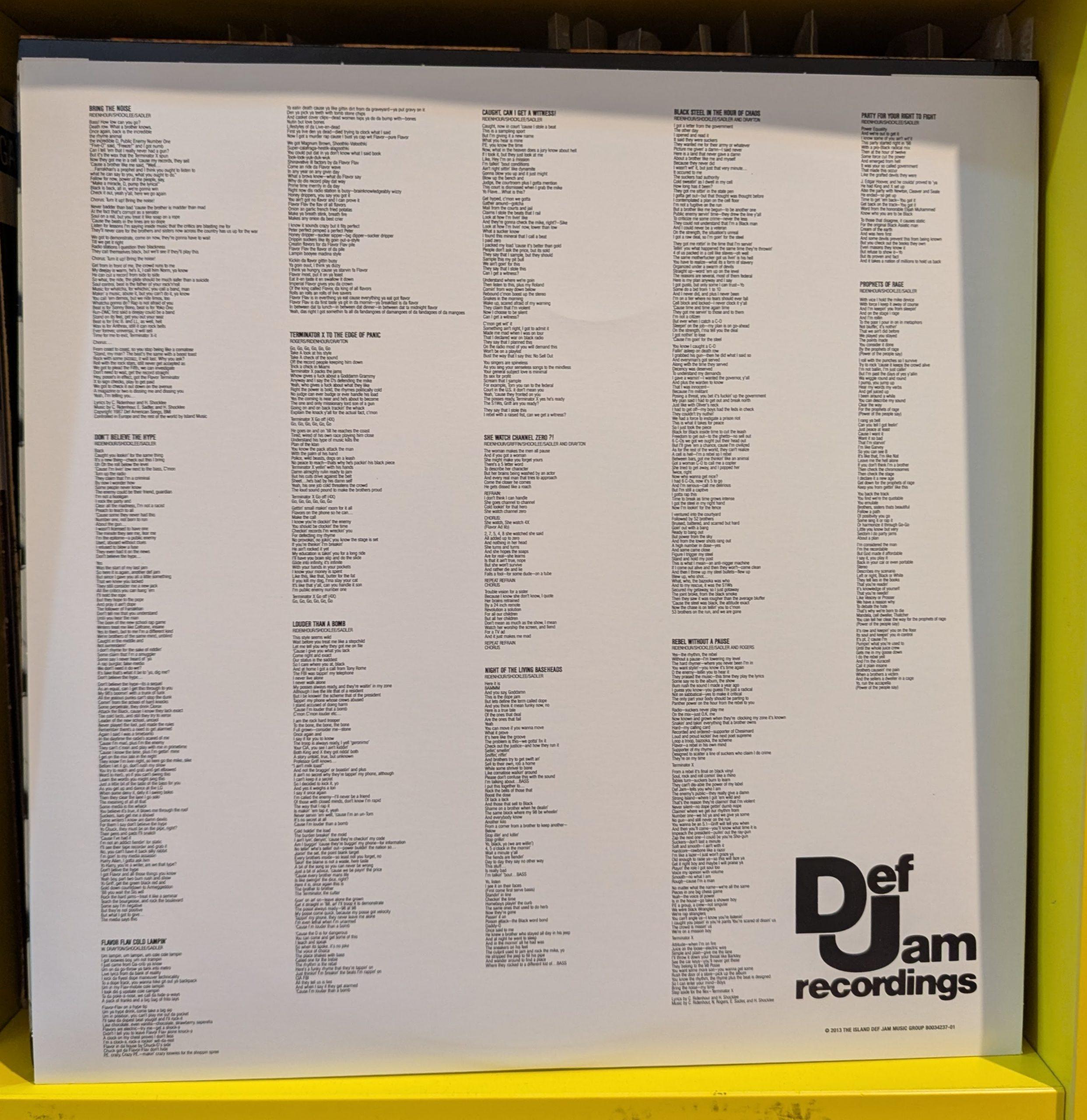 Public Enemy - It Takes A Nation.. (LP) - Image 11